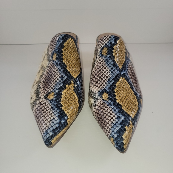 NWOT Steven by Steve Madden Faux Snakeskin Pointed Mule Heels 7.5 - Picture 2 of 7